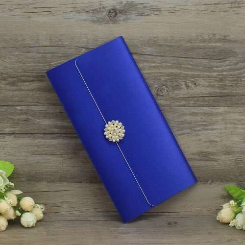 Business Invitation Card Customized Blue Wedding Invitation with Magnet Adsorption 